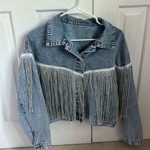 Fringe Denim Jacket!